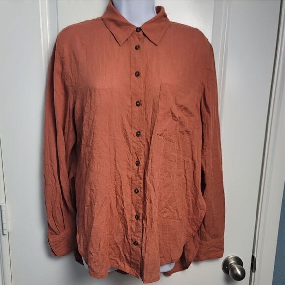 FREE PEOPLE Button Down Top - Picture 1 of 11